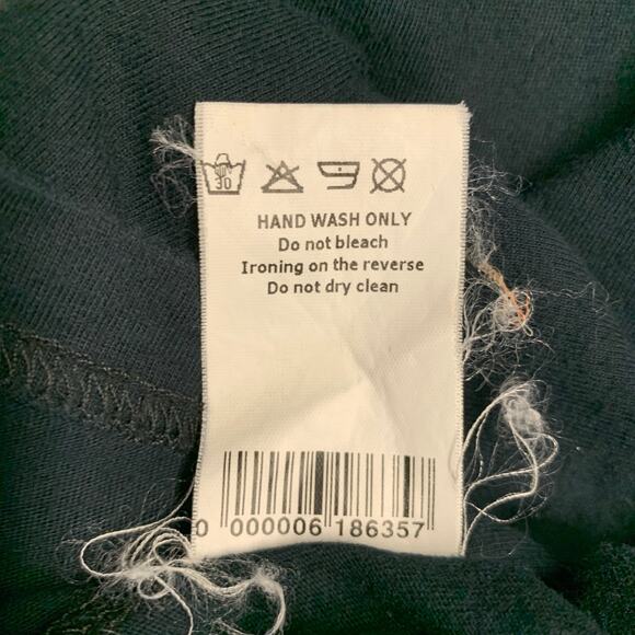 JOHN GALLIANO Size S Black Monogram Print Cotton V-Neck T-shirt - Picture 9 of 9